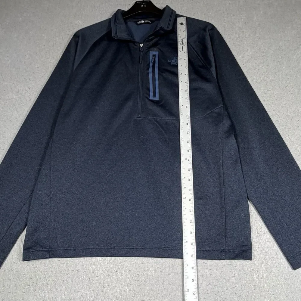 The North Face 1/2 Zip Pullover Long Sleeve Men's Large Blue Fleece
